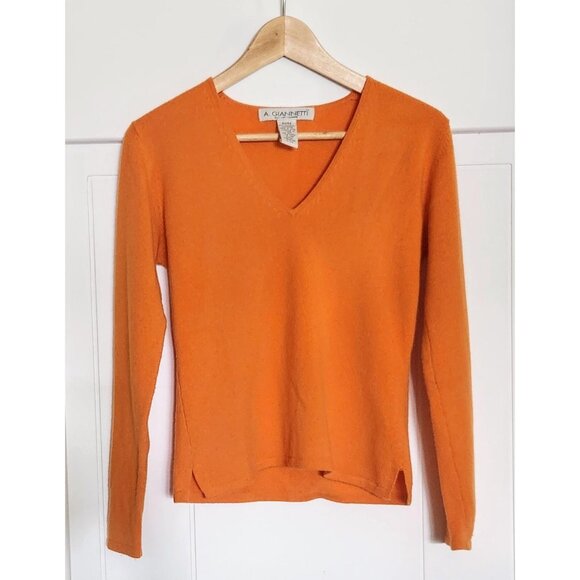 A. Giannetti Sweaters - A. Gianetti 2 Ply Cashmere Sweater Size M in Burnt Orange